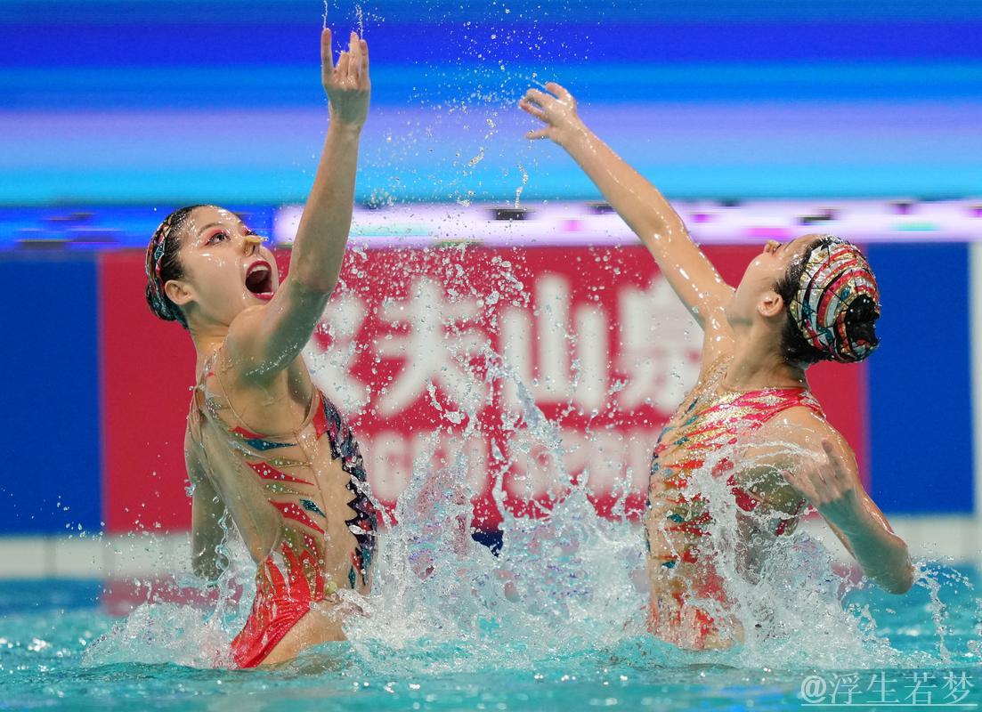 花样游泳世界杯总决赛:双人混合技术自选 花样游泳世界杯总决赛:双人混合技术自选