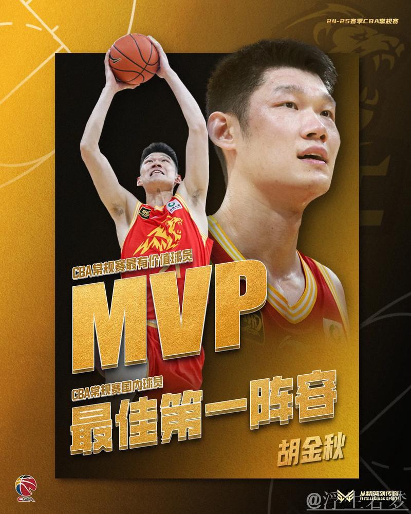 胡金秋斩获CBA常规赛MVP，周五报告揭晓